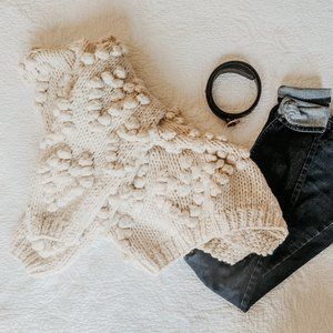 Chichwish Knit Your Love cardigan, Ivory